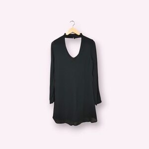 Sanctuary Dakota Choker Polka Dot Mini Dress‎ Womens Size XS Forest Green Flowy